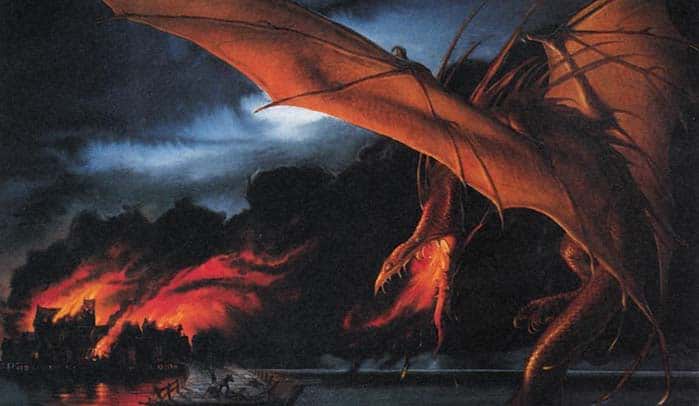 Breathing fire - the lore of dragons are lated to fire and treasures.